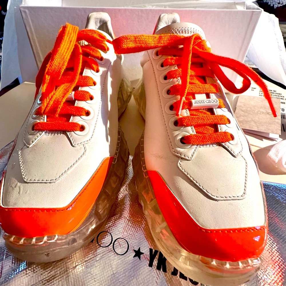 JIMMY CHOO YK Diamond Edition Patent Sneaker